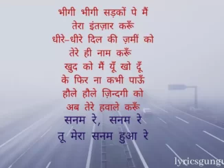 sanam re song lyrics