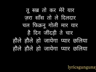 haule haule ho jayega pyar lyrics